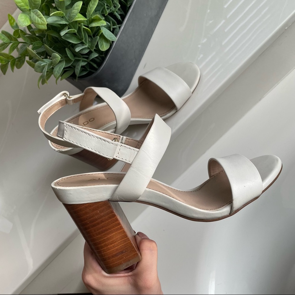 Aldo white heels